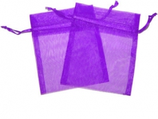 Purple Organza Gift Bag 9 x 7cm