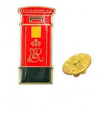 Red Post Box Metal Lapel Pin Badge