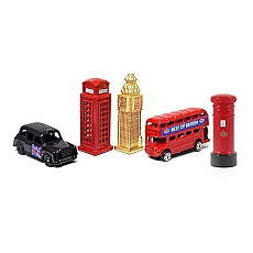 Set of Five Diecast London Souvenir Mini Models