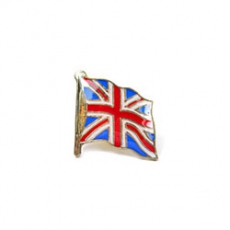 Wavy Union Jack Flag Lapel Pin Badge