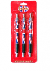 Gift Set of 3 Union Jack Pens