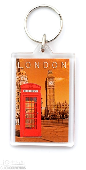 Acrylic Red Telephone Box by Big Ben Keyring