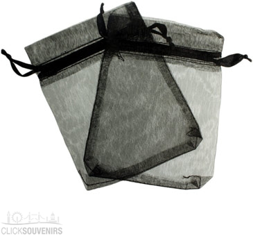 Black Organza Gift Bag 9 x 7cm