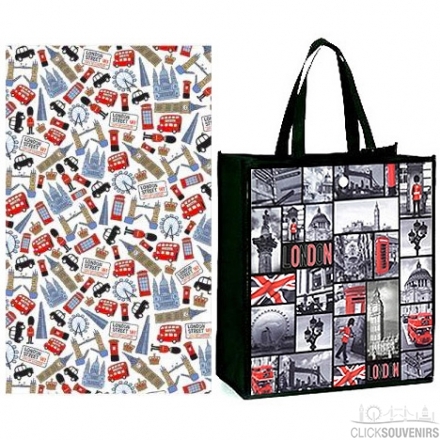 Sights of London Shopping Bag and Tea Towel Gift Set
