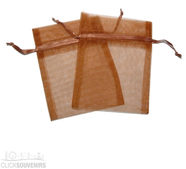 Chocolate Organza Gift Bag 9 x 7cm