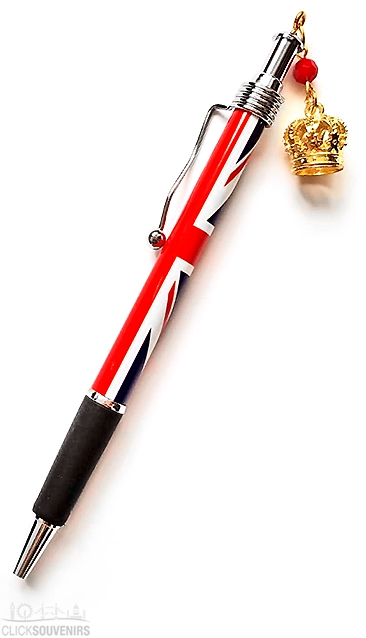 Crown Union Jack Charm Pen