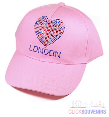 Diamante Pink London Baseball Cap