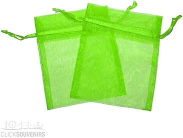Emerald Green Organza Gift Bag 9 x 7cm