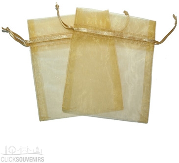 Gold Organza Gift Bag 9 x 7cm