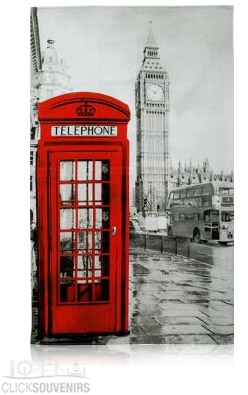 Big Ben and Telephone Box Photographic Tea Towel