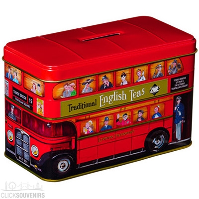 Bus Tin Caddy with 25 English Afternoon Teabags