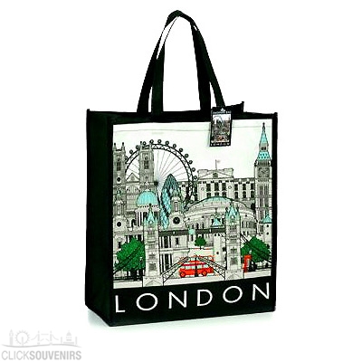 London Cityscape Souvenir Shopping Bag