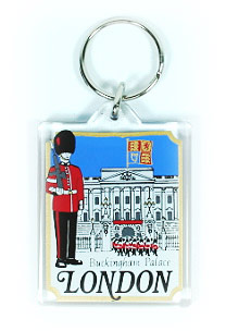 Acrylic Keyring with Buckingham Palace