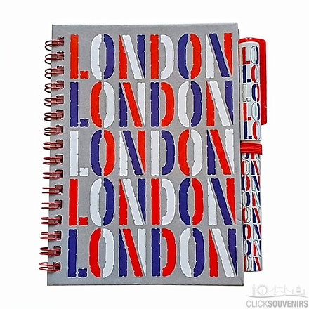 12 London Notepad Diary Notebook Pen Set Union Jack Stationary Souvenir Gift 