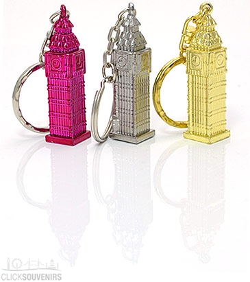 Gift Set of 3 Metal Big Ben Keyrings