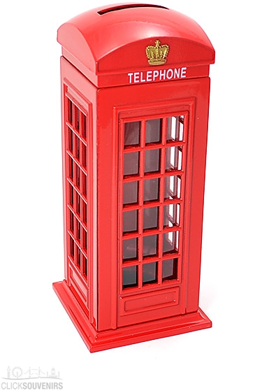 Londra Souvenir Red Telephone Box Money Box grandi dimensioni in metallo e plastica 