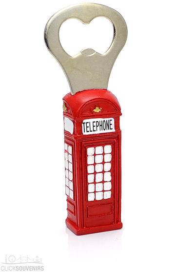 Resin Telephone Box Bottle Opener Magnet
