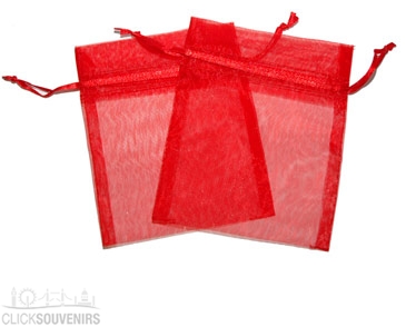 Red Organza Gift Bag 9 x 7cm