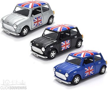 Mini Cooper Union Jack Pull Back And Go Action Toy Car Gift Souvenir 
