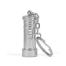 Silver Metal Post Box Keyring