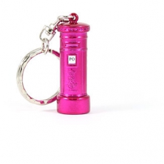 Metal Pink Post Box Keyring