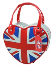 Large Heart Shaped   Union Jack Handbag