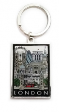 London Cityscape Metal Keyring