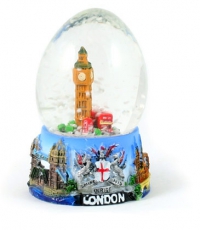Snowstorm with Big Ben, Red Bus & Telephone Box