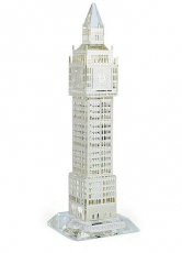 15cm Crystal Big Ben Model with Silver Plated Facing