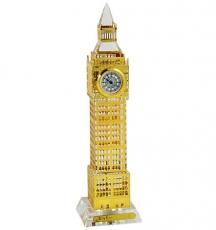 17cm Light Up Gold Plated Crystal Big Ben Clock