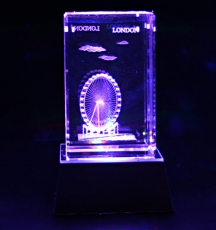 Laser Eye Crystal & Colour Changing Light Stand