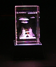 Tower Bridge Crystal & Colour Changing Light Stand