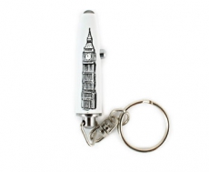 White Big Ben LED Light Torch Keyring