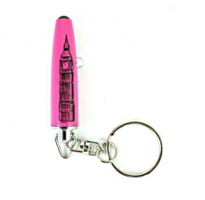Pink Big Ben LED Light Torch Keyring