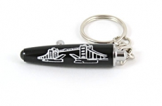Black Tower Bridge LED Light Torch Keyring