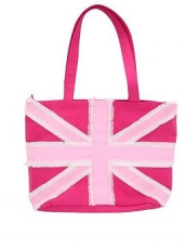 Pink Cotton Canvas Union Jack Bag 70% OFF!