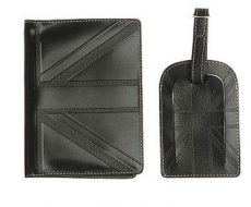 Union Jack Embossed Luggage Tag & Passport Set 70% OFF!