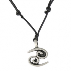Cancer Pewter Pendant and Adjustable Cord FREE DELIVERY