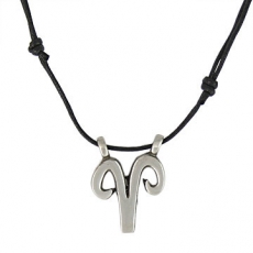 Aries Pewter Pendant with Adjustable Cord