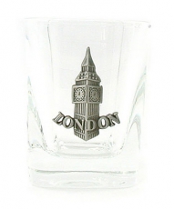 Silver Big Ben Square Shot Glass