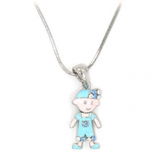 Crystal Boy Pendant with Necklace FREE DELIVERY