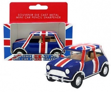 Die Cast Metal Union Jack Mini Cooper Pencil Sharpener