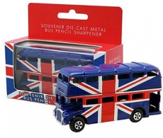 Die Cast Metal Union Jack Bus Pencil Sharpener
