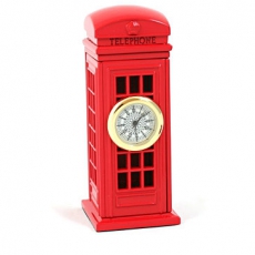 Red Telephone Box Clock
