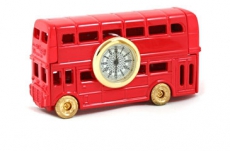 Red Double Decker Bus Clock