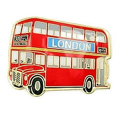 Metal Red Double Decker Bus Magnet