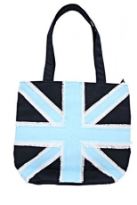 Blue Cotton Canvas Union Jack Bag LESS THAN HALF PRICE!
