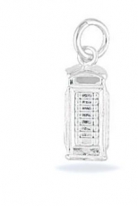 Sterling Silver Telephone Box Charm