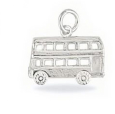 Large Sterling Silver Bus Charm FREE DELIVERY