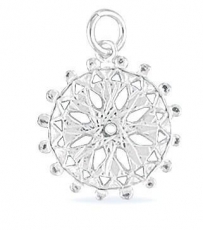 Large Sterling Silver Eye Charm